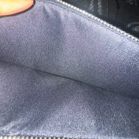 Coach Geometric Blue and Cream Leather Clutch - Picture 4 of 4